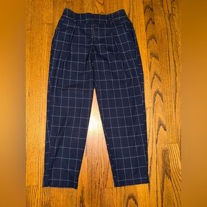 a new day Women's Navy Checkered Trousers